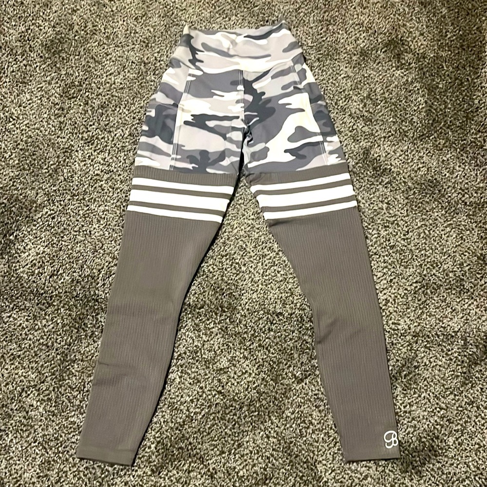 Bombshell Sportswear Camo and Gray Leggings